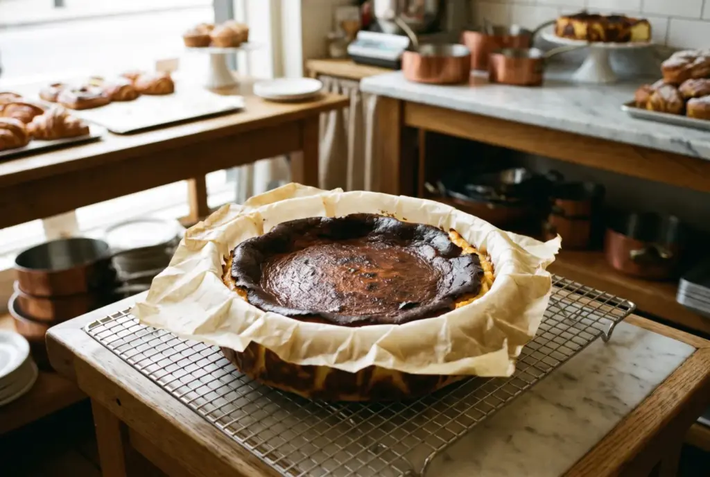 San Sebastian cheesecake (kapak)