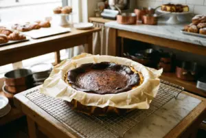 San Sebastian cheesecake (kapak)