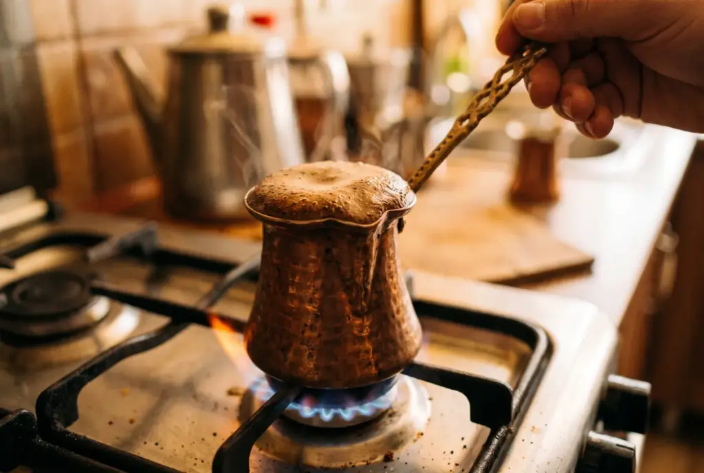Türk kahvesi pişirme (kapak)