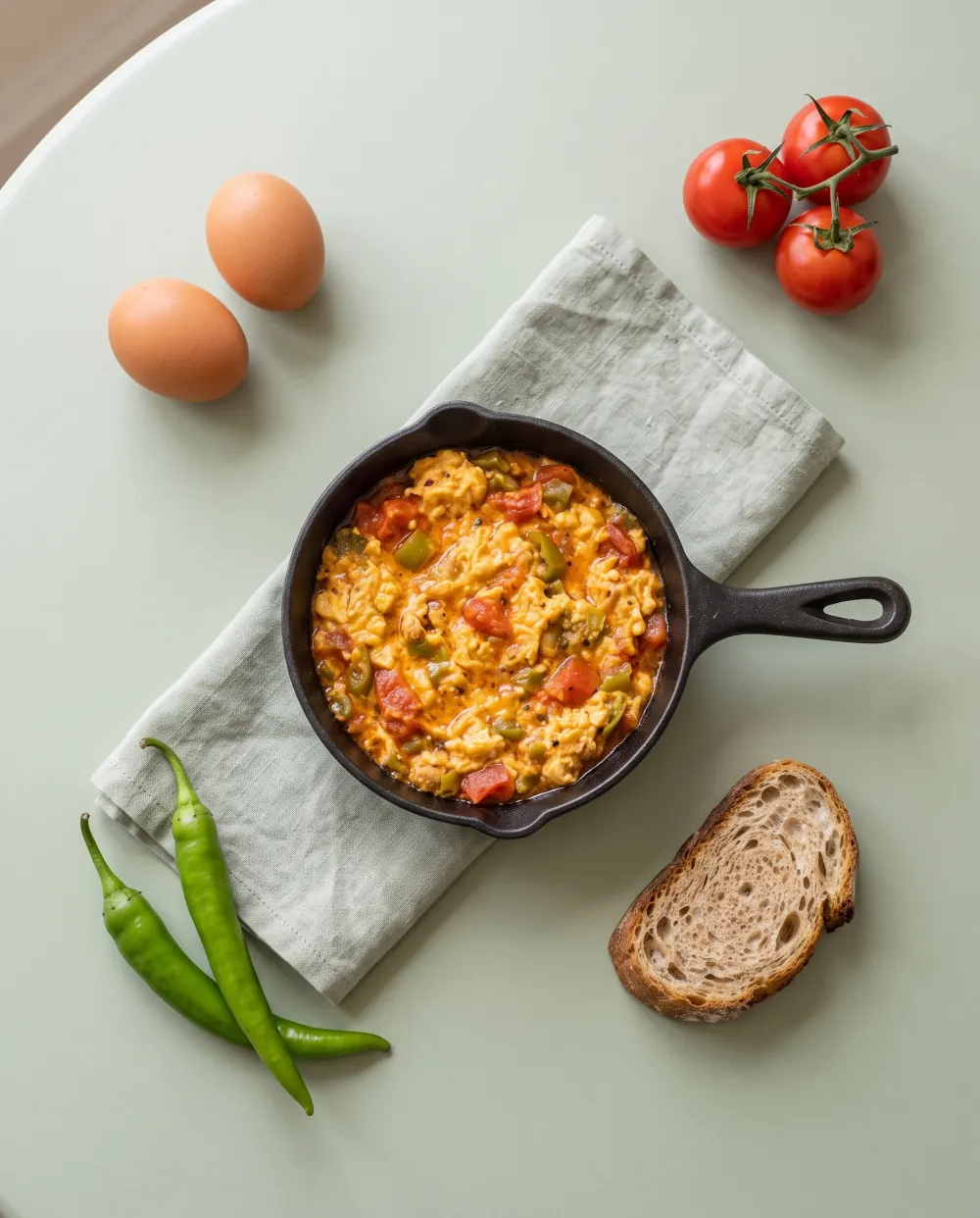 Menemen, üstten görünüm